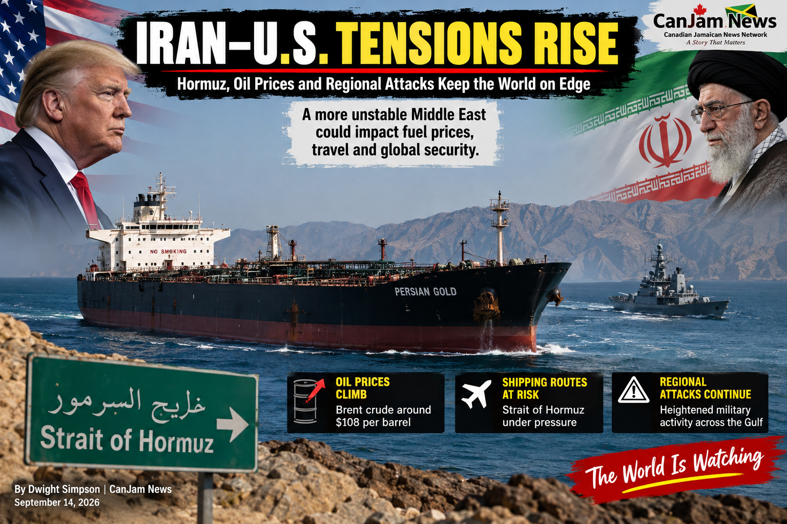 Iran–U.S. Conflict Deepens as Hormuz Tensions, Oil Prices and Regional Attacks Raise Global Concerns