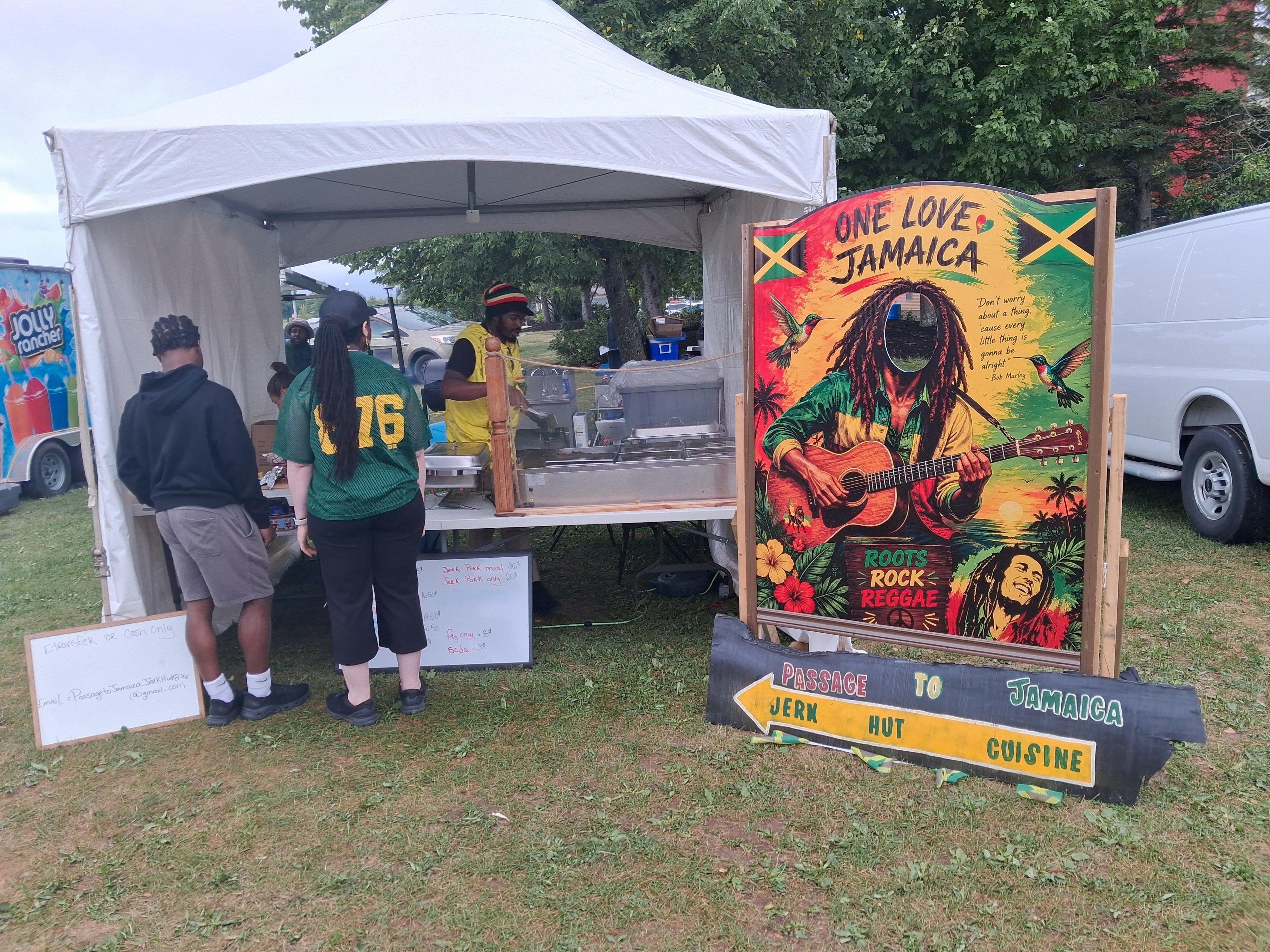 Customers visit Passage to Jamaica Jerk Hut Cuisine, where the jerk chicken was tender, flavourful and juicy. (Photo: Dwight Simpson/CanJam News)